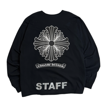 Chrome Hearts Floral Cross Staff L/S Tee Black