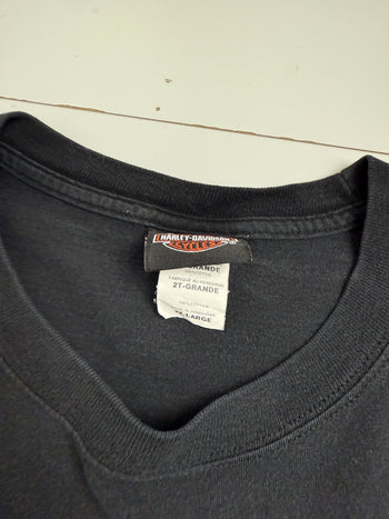 Vintage 2007 Harley Davidson Fat Boy Montana Tee Black