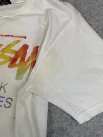 Stussy Tye Dye Tour Tee White (USED)