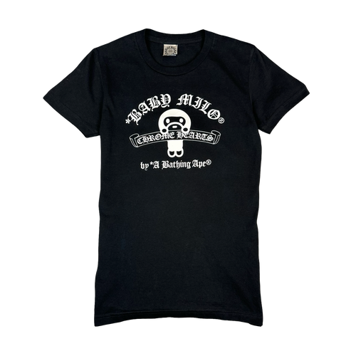 Women's Chrome Hearts x BAPE Baby Milo Tee Black | Vintage Clothing Store Canada