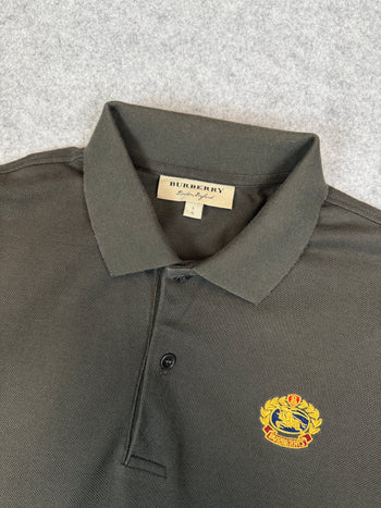Burberry Archive Logo Cotton Button-up Polo Shirt Brown (USED)