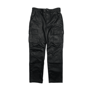 OVO x Roots Leather Cargo Pants Black