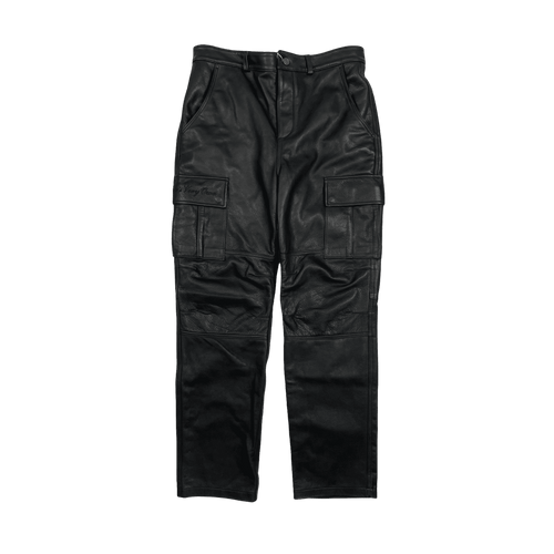 OVO x Roots Leather Cargo Pants Black | Vintage Clothing Store Canada