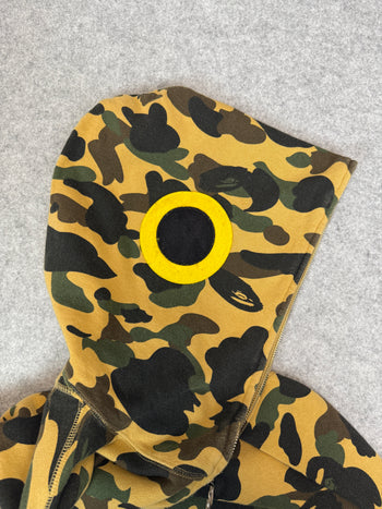 BAPE 1st Camo Fish Rapala Full Zip Hoodie Yellow (USED)