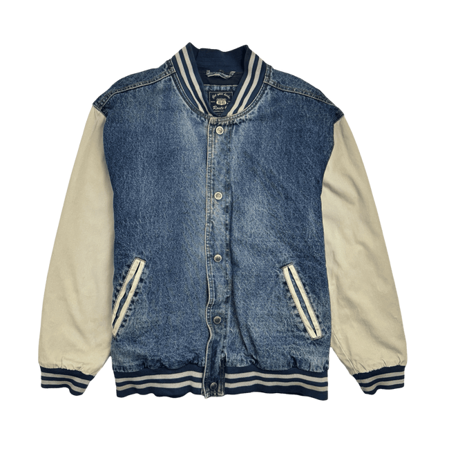 (M) Vintage Route 66 Denim Varsity Jacket