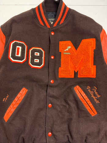 (L) Vintage Letterman Varsity Jacket Two Tone