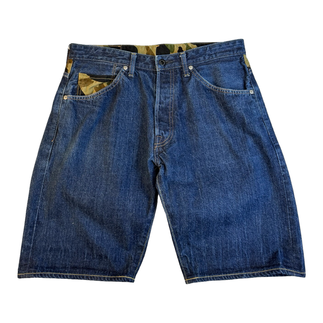 BAPE Ape Star Indigo Denim Shorts (USED)
