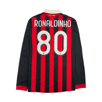 AC Milan Ronaldinho Gaucho L/S Home Jersey
