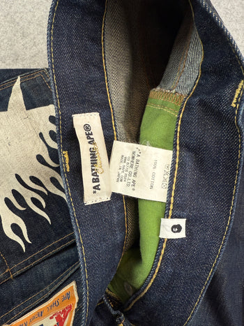 BAPE Apesta Flame Star Denim Jeans (USED)