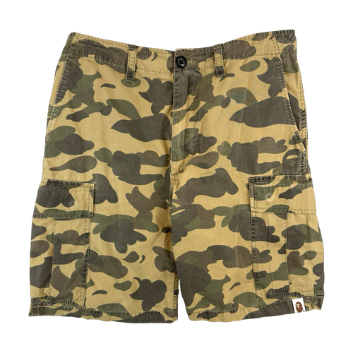 BAPE 1st Camo Cargo Shorts Green (USED) | Vintage Clothing Store Canada