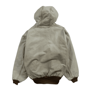 Vintage Carhartt Hooded Work Jacket Sun Faded Beige