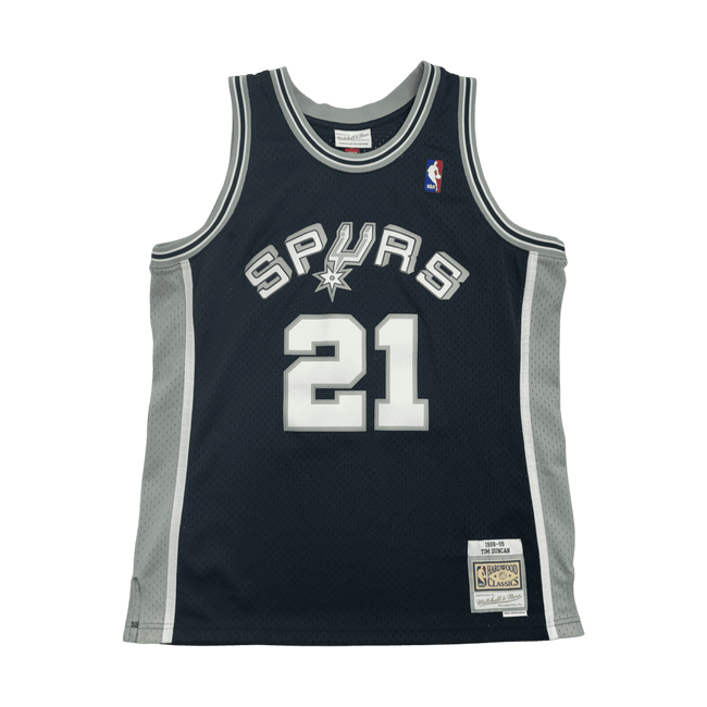(L) Mitchell & Ness San Antonio Spurs Tim Duncan Jersey