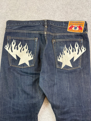 BAPE Apesta Flame Star Denim Jeans (USED)