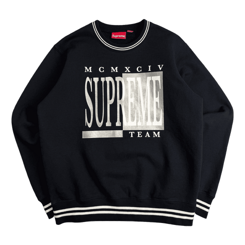 Supreme Team Crewneck Black (USED) | Vintage Clothing Store Canada