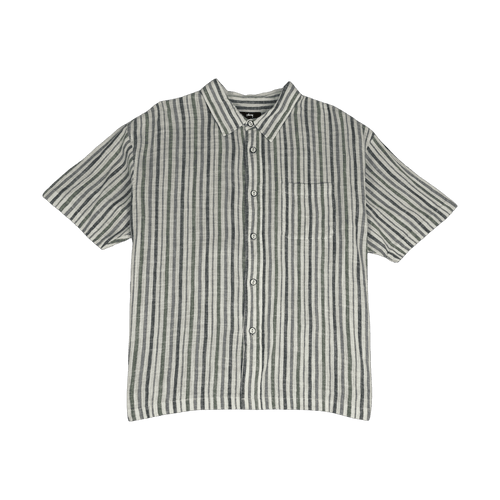 Stussy Wrinkly Cotton Gauze Shirt Stripe (USED) | Vintage Clothing Store Canada