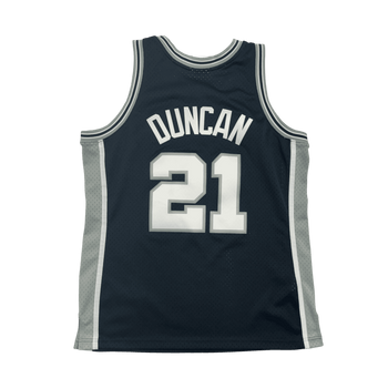 (L) Mitchell & Ness San Antonio Spurs Tim Duncan Jersey