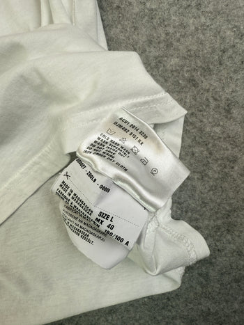 Prada Triangle Blank Logo Crew Tee White (USED)