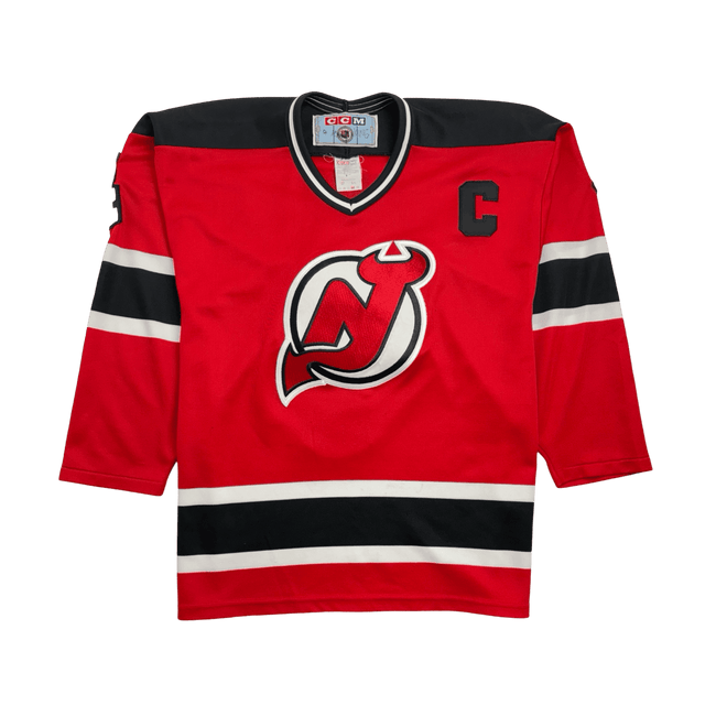 (L) NHL New Jersey Devils Scott Stevens Hockey Jersey Red