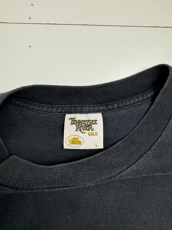 (L) Vintage 90s Red Dogs Tee Black
