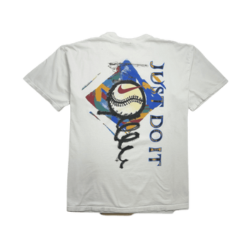 Vintage 90s Nike Baseball Just Do It Tee White
