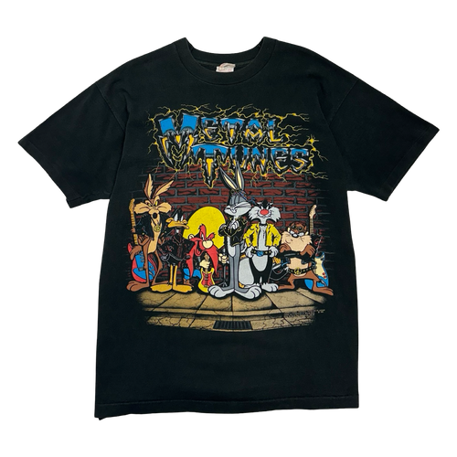 Vintage 1990’s Looney Tunes Metal Tunes Tee Black | Vintage Clothing Store Canada