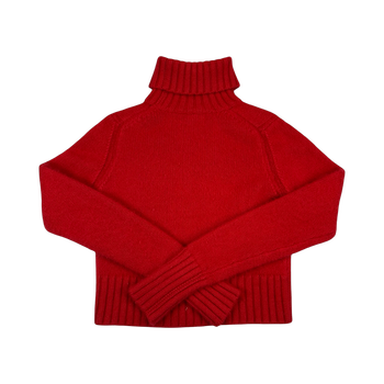 Women’s Burberry Cashmere Mock Neck Knit Red