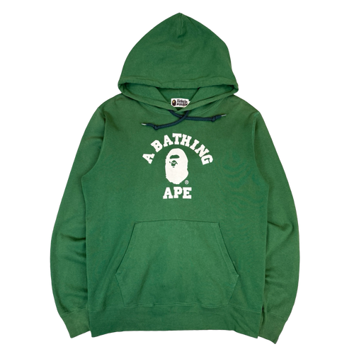 BAPE College Pullover Hoodie Green (USED) | Vintage Clothing Store Canada
