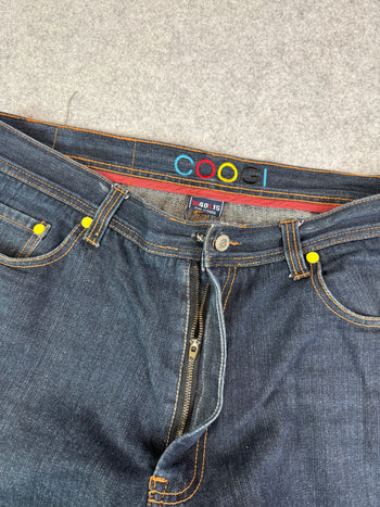 Coogi Embroidered Pocket Baggy Denim Shorts