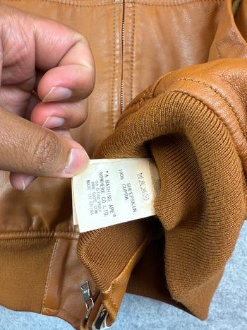 BAPE Sheep Skin Leather Shark Full Zip Jacket (USED)