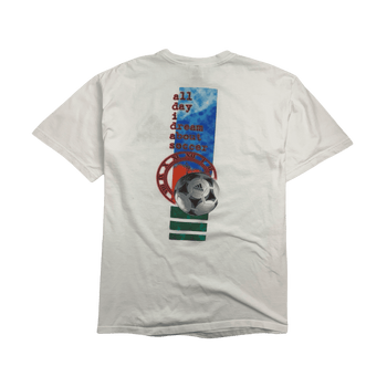 Vintage 90s Adidas Soccer Tee White