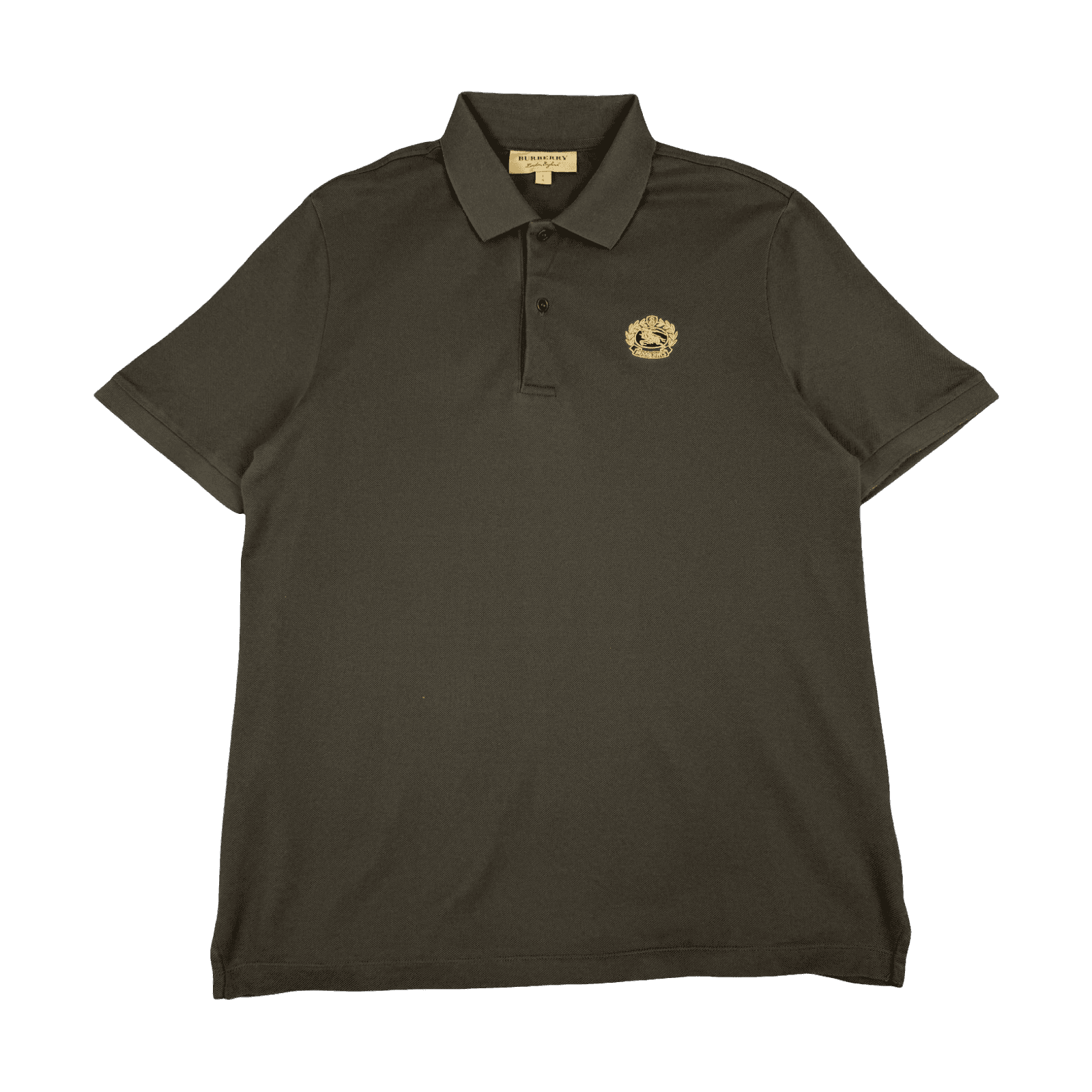 人気ブランド Burberry Brown Shirt Polo Button-up Cotton Logo Archive トップス