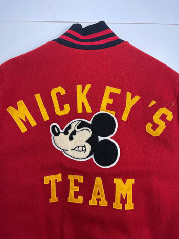 (M) Vintage Mickey & Co. Varisty Jacket Red