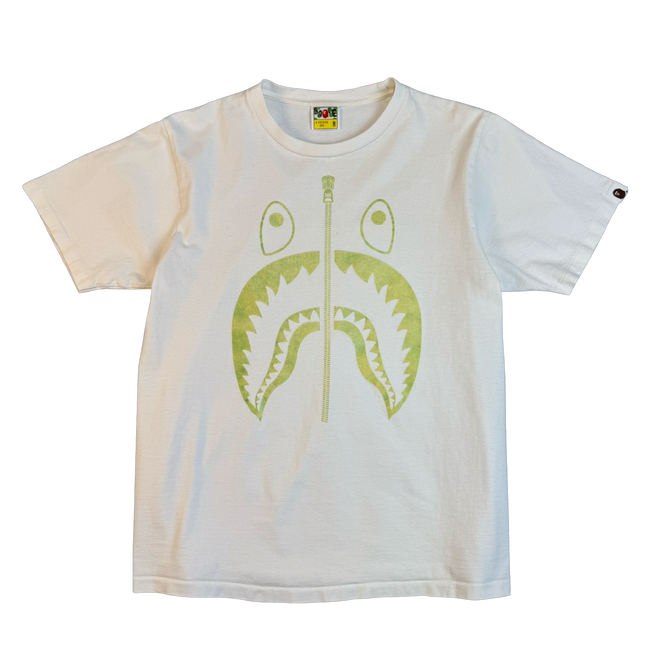 BAPE Neon Shark Tee White (USED)