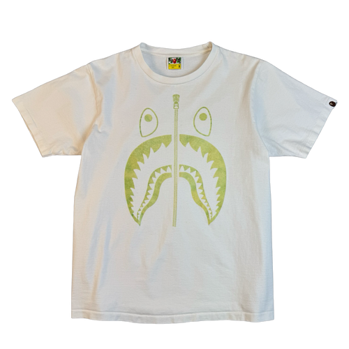 BAPE Neon Shark Tee White (USED) | Vintage Clothing Store Canada
