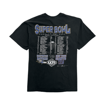 (L) Vintage '01 Super Bowl XXXV Ravens Vs. Giants Tee Black