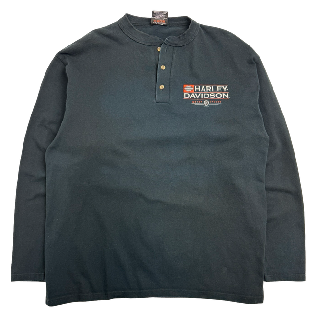 Vintage 1999 Harley Davidson Patriot L/S Tee Black