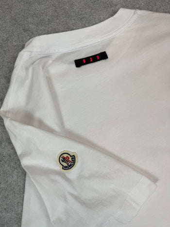 Moncler Love Moncler Pink Logo Tee White (USED)