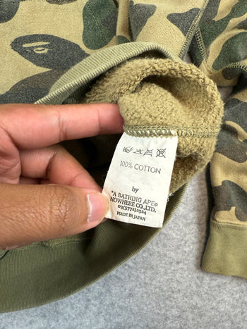 BAPE 1st Camo Full Zip Hoodie Green (USED)