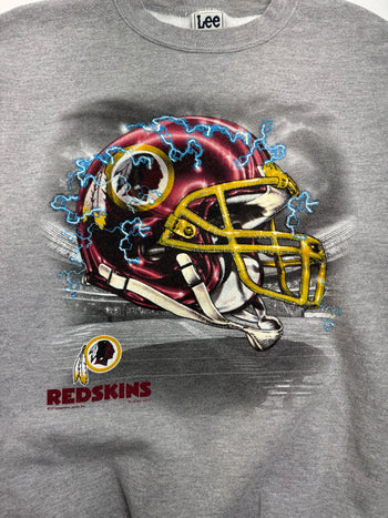 (XL) Vintage Washington Redskins Sweatshirt Grey