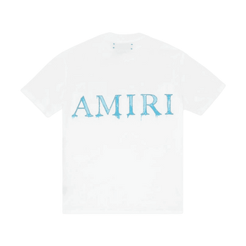 Amiri MA Frost Blue Tee White