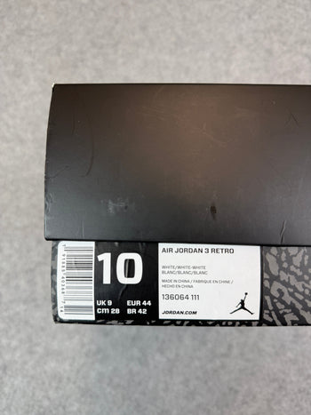 Air Jordan 3 Retro Pure White 2018 (USED)