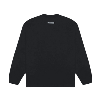 Fear Of God Essentials Boxy Long Sleeve Tee Applique Logo Black