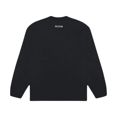 Fear Of God Essentials Boxy Long Sleeve Tee Applique Logo Black | Vintage Clothing Store Canada