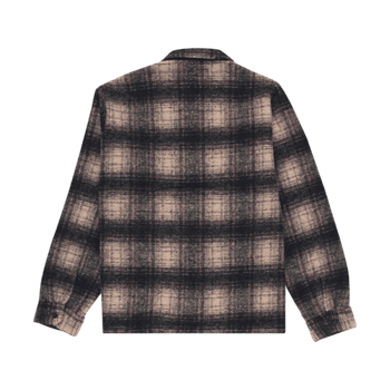 Stussy Wool Plaid Zip Long-Sleeve Shirt Lilac