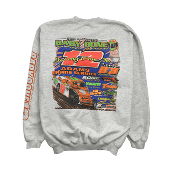 (L) Vintage 2000s Baby Bone Racing Sweatshirt Light Grey