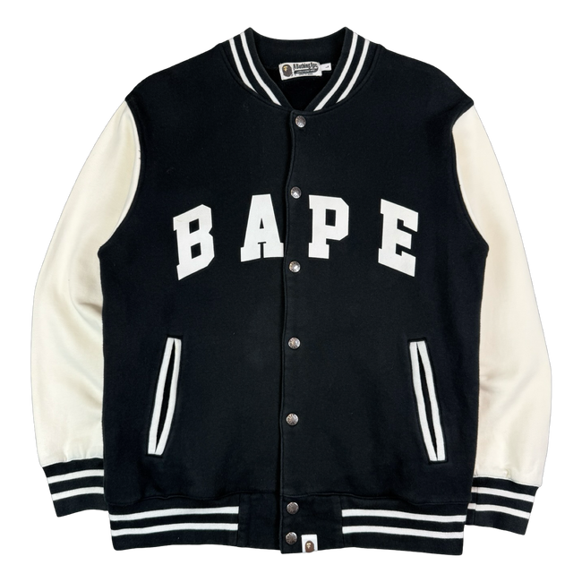 BAPE Varsity Jacket Black/White (USED)