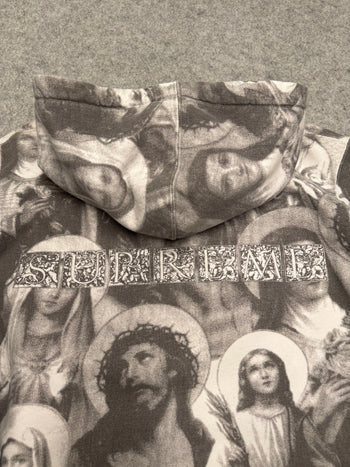Supreme Jesus and Mary Hoodie Dark Grey (USED)