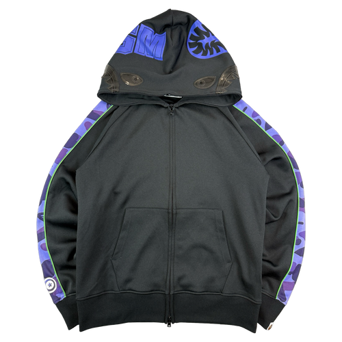 BAPE Jersey Shark Full Zip Hoodie Black (USED) | Vintage Clothing Store Canada