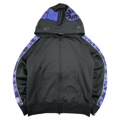 BAPE Jersey Shark Full Zip Hoodie Black (USED) | Vintage Clothing Store Canada