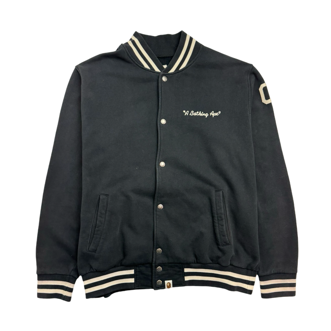 BAPE General Corduroy Varsity Jacket Black (USED)